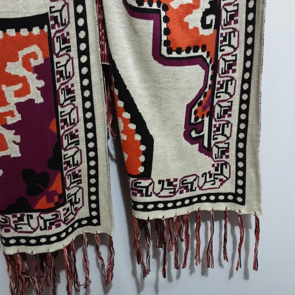 Flying Tomato Striped‎ Purple and Orange Southwestern Shawl